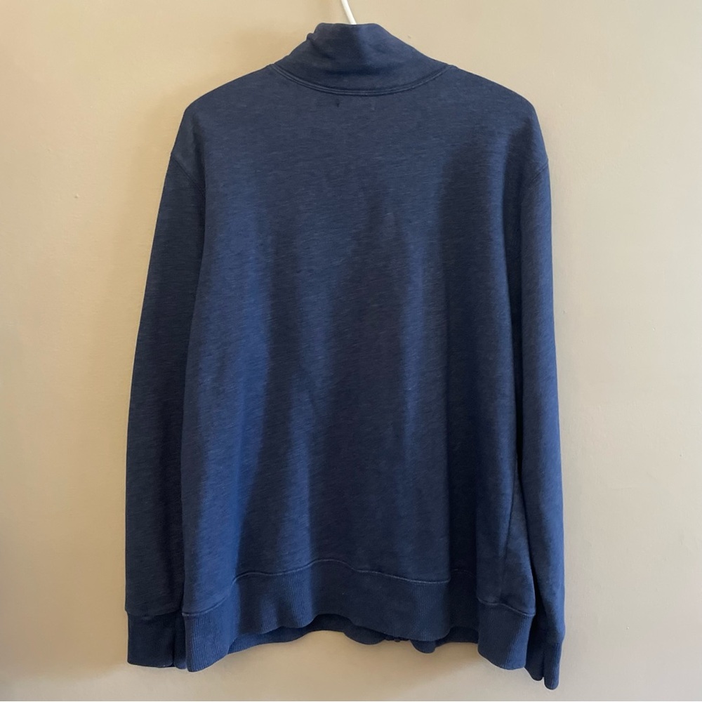 Old Navy Blue Mock Neck Zip-Up Sweatshirt with Pink Logo - Picture 12 of 16